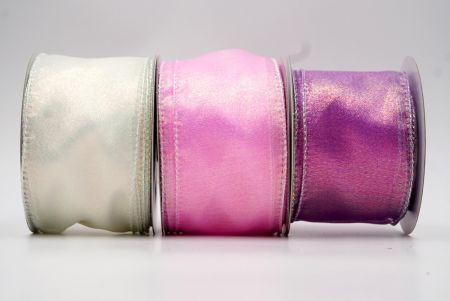 Reflective Plain Colors Sheer Wired Ribbon - Reflective Plain Colors Sheer Wired Ribbon
